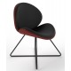 Revive Upholstered Retro Lounge Chair With Criss Cross Frame